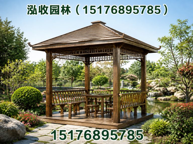 丽江防腐木凉亭展示图